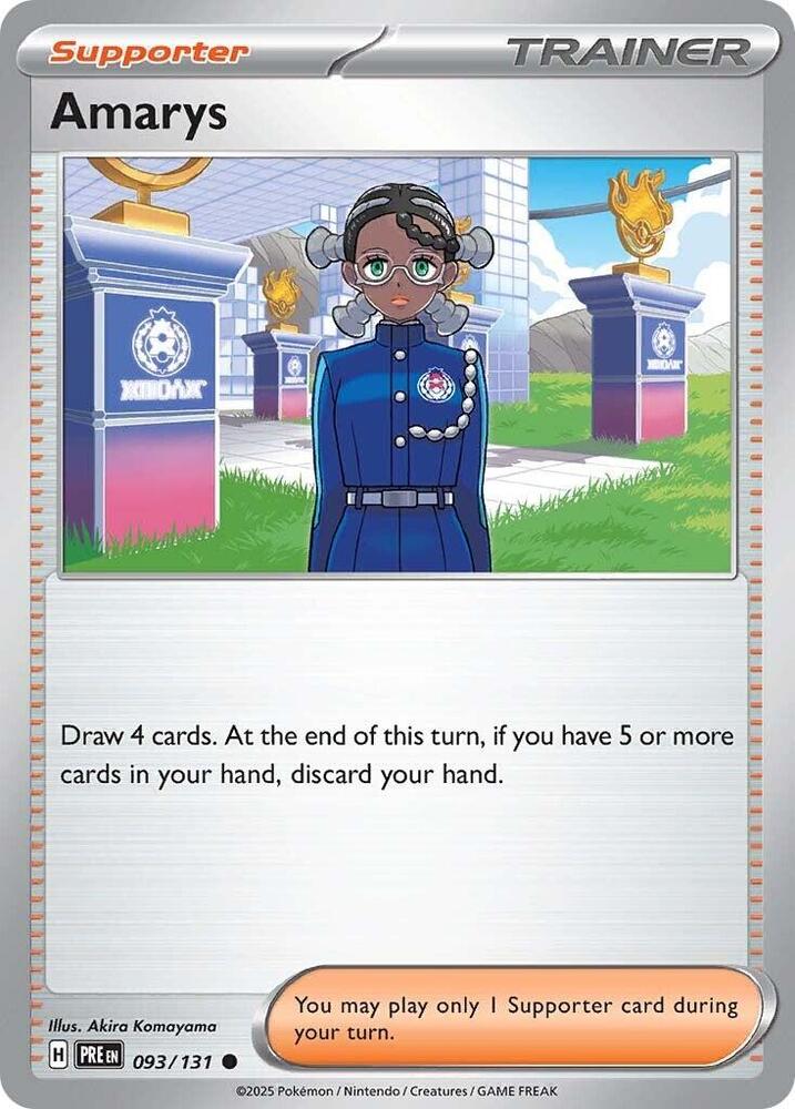 Amarys - 093/131 093/131 Common Prismatic Evolutions Pokémon card