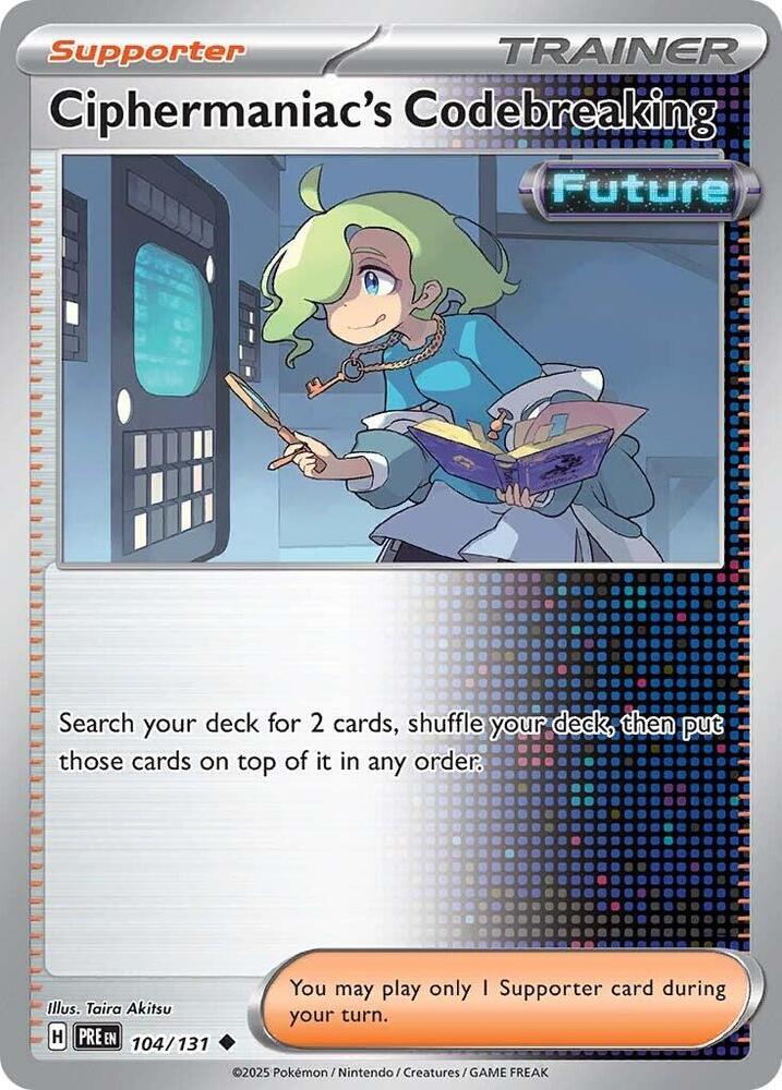 Ciphermaniac's Codebreaking 104/131 Uncommon Prismatic Evolutions Pokémon card
