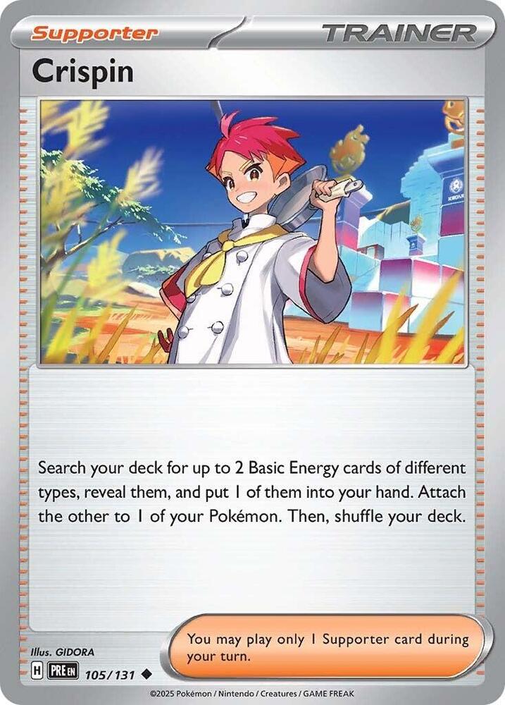 Crispin - 105/131 105/131 Uncommon Prismatic Evolutions Pokémon card