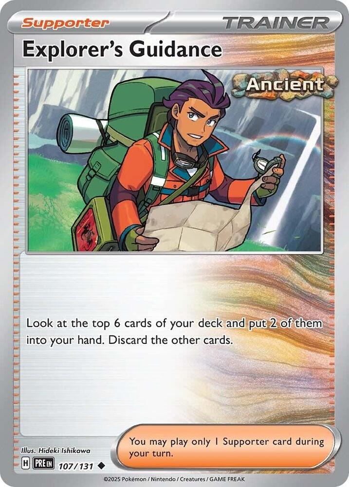 Explorer's Guidance 107/131 Uncommon Prismatic Evolutions Pokémon card