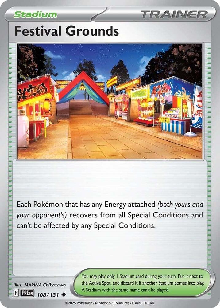 Festival Grounds 108/131 Uncommon Prismatic Evolutions Pokémon card