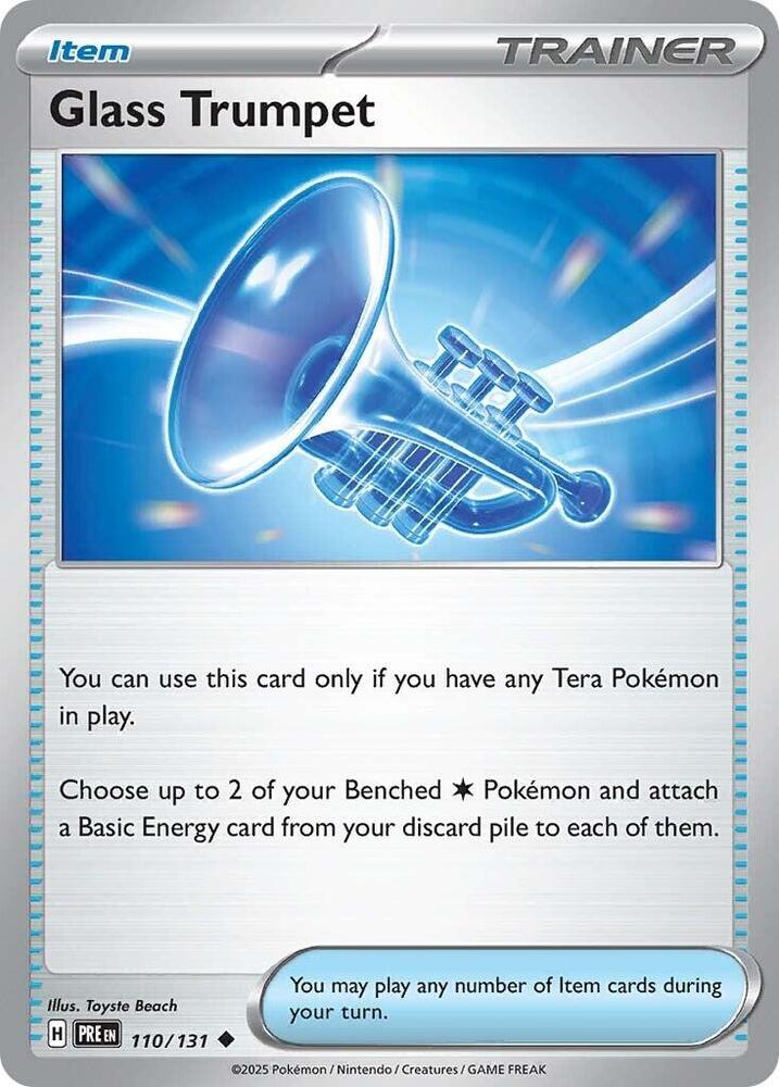 Glass Trumpet 110/131 Uncommon Prismatic Evolutions Pokémon card