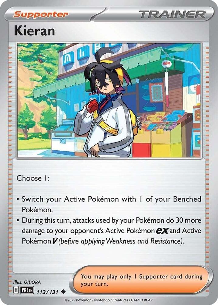 Kieran - 113/131 113/131 Uncommon Prismatic Evolutions Pokémon card