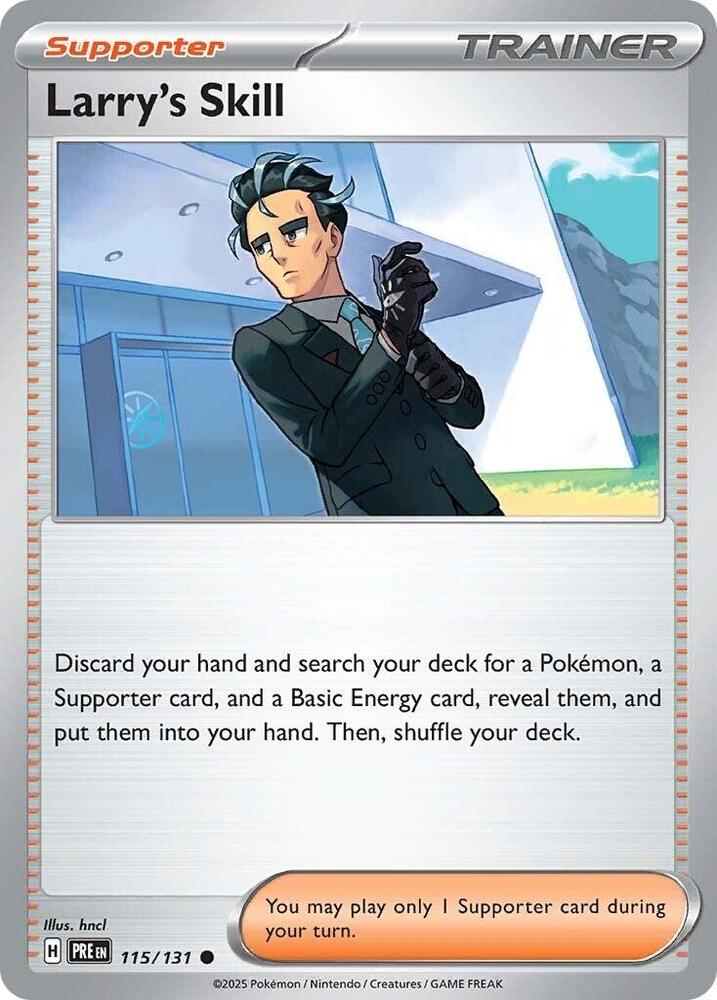 Larry's Skill - 115/131 115/131 Common Prismatic Evolutions Pokémon card