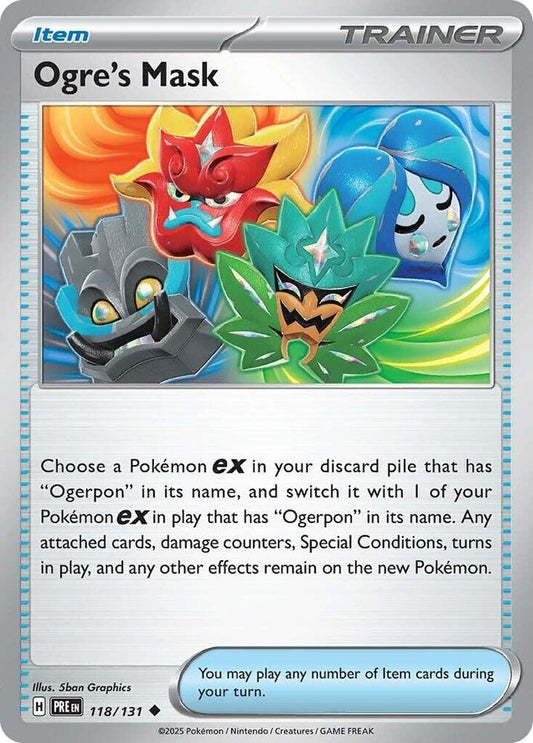 Ogre's Mask 118/131 Uncommon Prismatic Evolutions Pokémon card