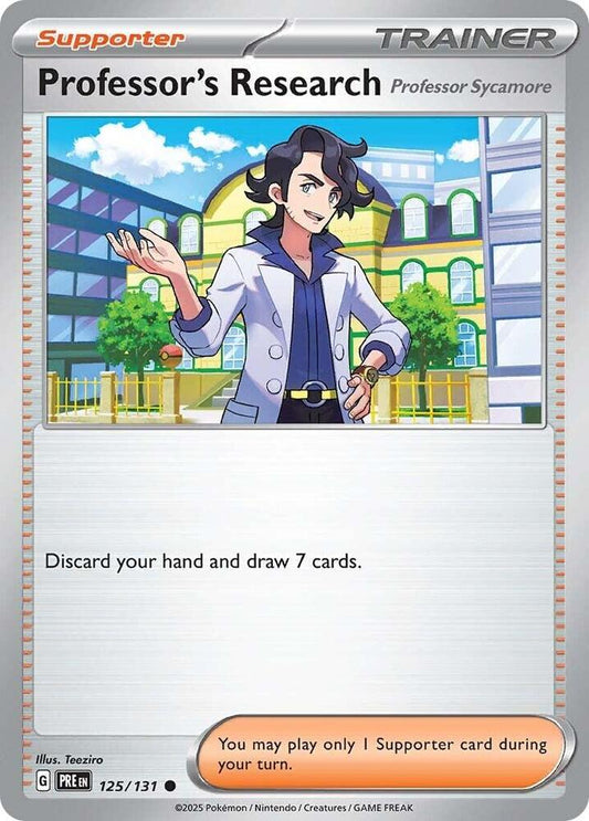 Professor's Research [Professor Sycamore] 125/131 Common Prismatic Evolutions Pokémon card