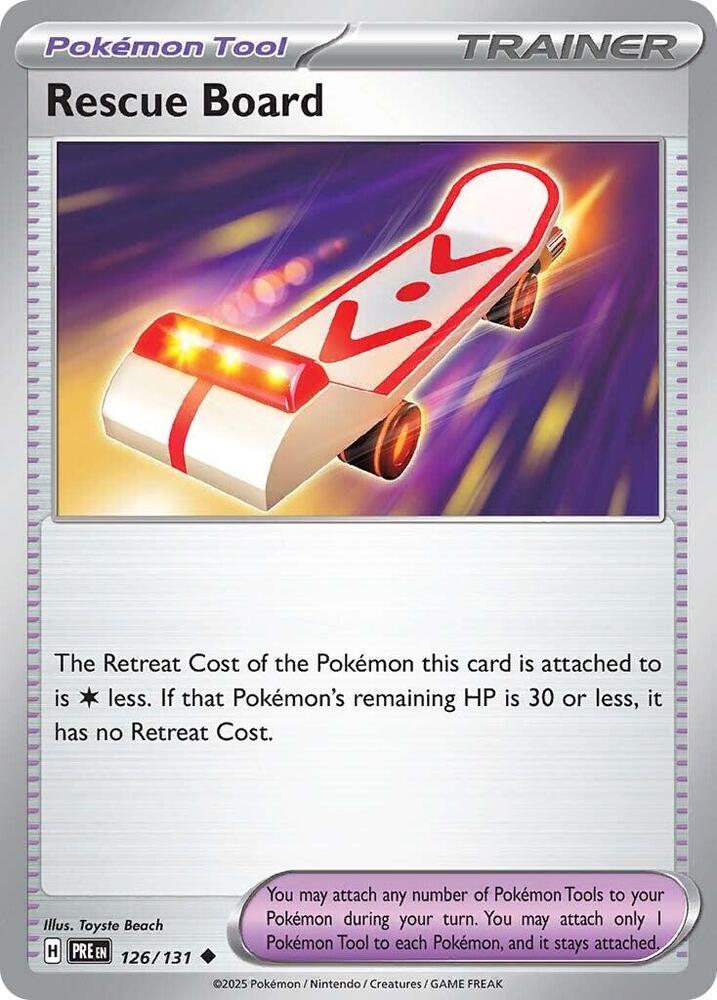 Rescue Board 126/131 Uncommon Prismatic Evolutions Pokémon card