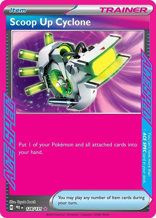 Scoop Up Cyclone - 128/131 ACE SPEC Rare SV: Prismatic Evolutions