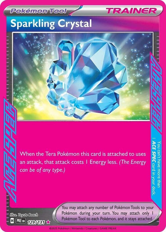 Sparkling Crystal 129/131 ACE SPEC Rare Prismatic Evolutions Pokémon card