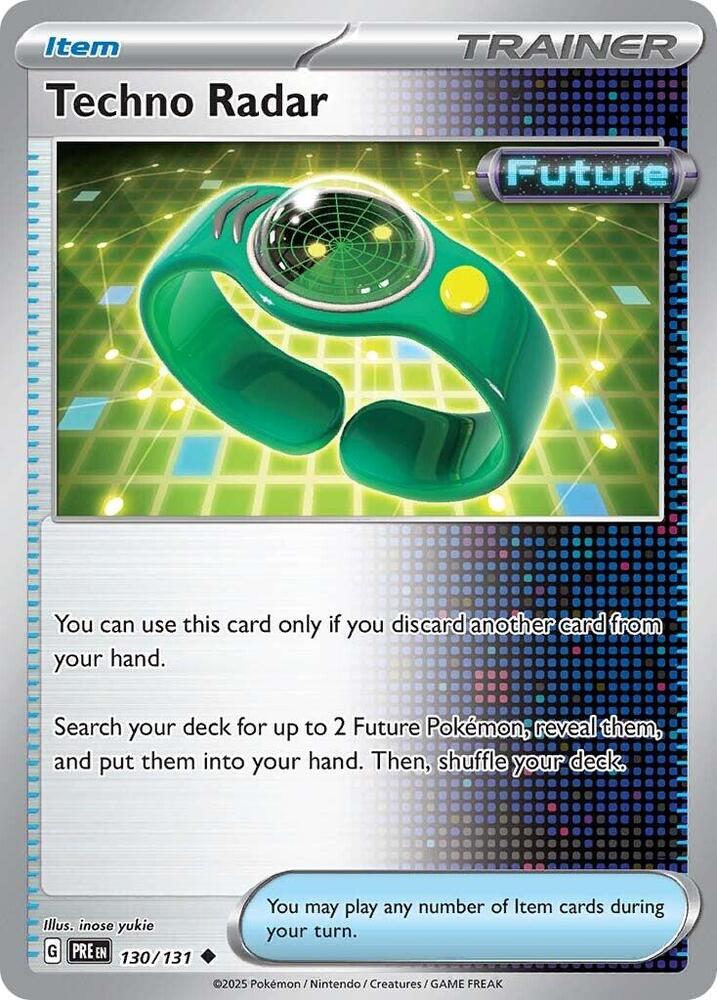 Techno Radar 130/131 Uncommon Prismatic Evolutions Pokémon card