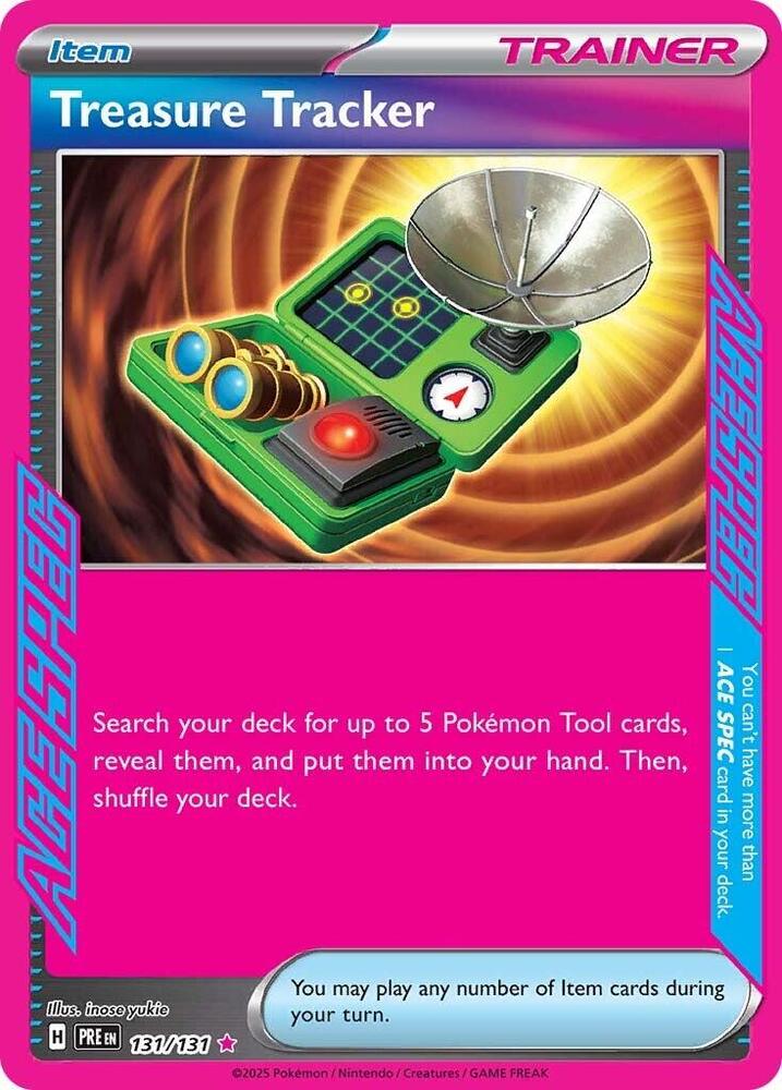 Treasure Tracker 131/131 ACE SPEC Rare Prismatic Evolutions Pokémon card