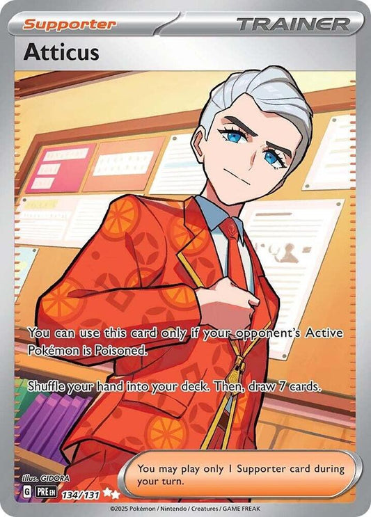 Atticus - 134/131 134/131 Ultra Rare Prismatic Evolutions Pokémon card