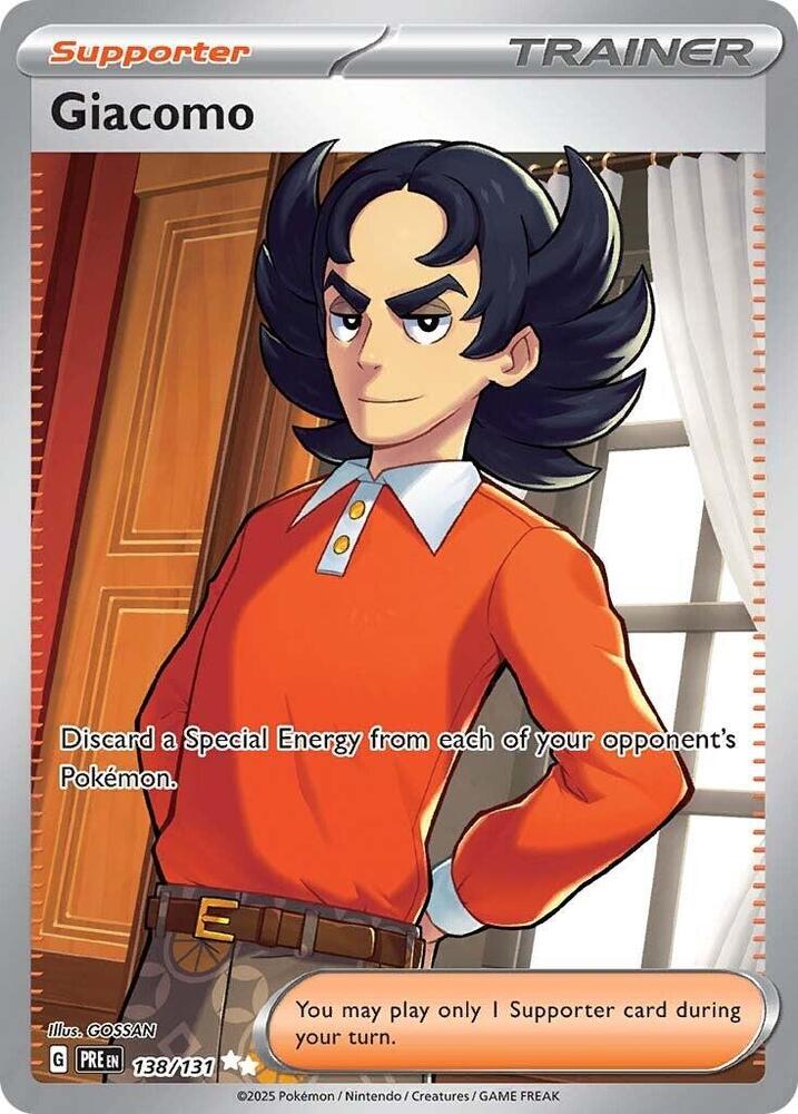 Giacomo 138/131 Ultra Rare Prismatic Evolutions Pokémon card