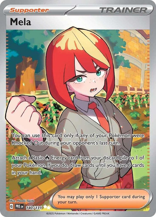 Mela 140/131 Ultra Rare Prismatic Evolutions Pokémon card