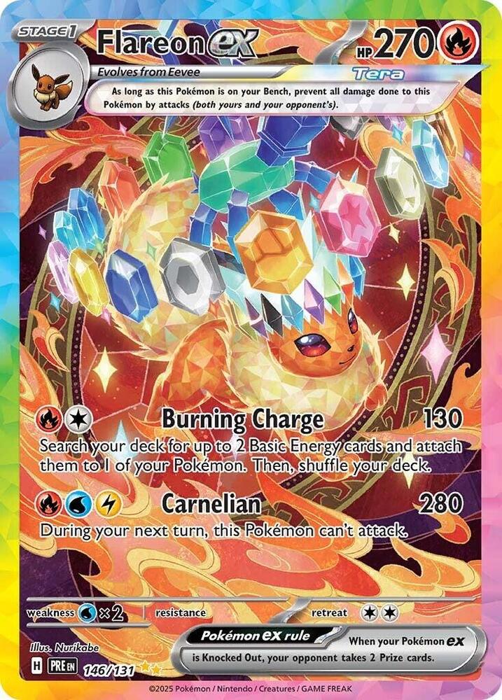 Flareon ex - 146/131 146/131 Special Illustration Rare Prismatic Evolutions Pokémon card