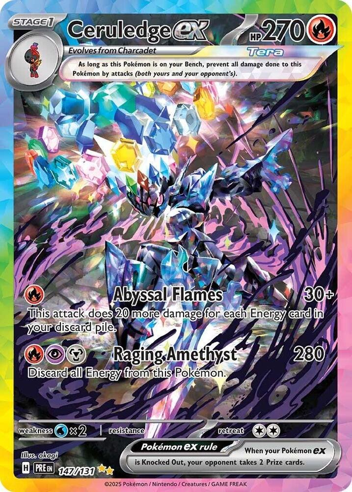 Ceruledge ex 147/131 Special Illustration Rare Prismatic Evolutions Pokémon card