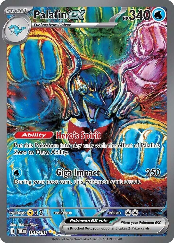 Palafin ex 151/131 Special Illustration Rare Prismatic Evolutions Pokémon card