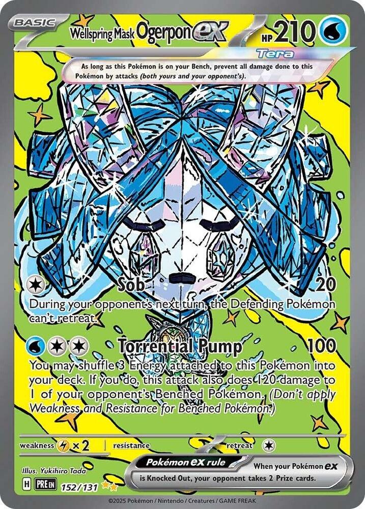 Wellspring Mask Ogerpon ex - 152/131 152/131 Special Illustration Rare Prismatic Evolutions Pokémon card