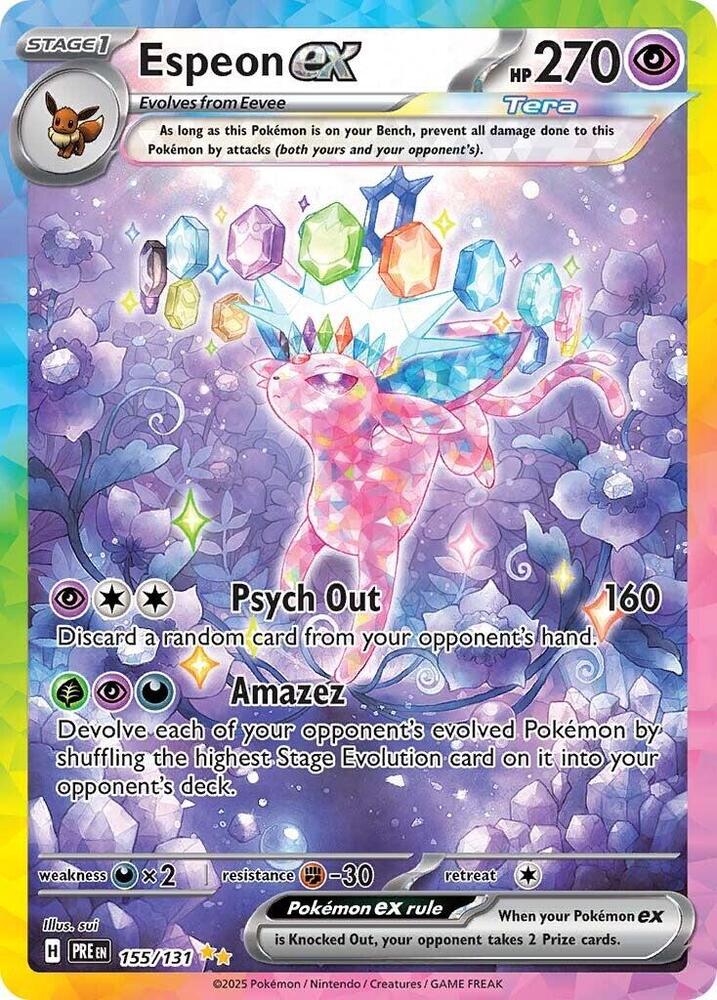 Espeon ex - 155/131 155/131 Special Illustration Rare Prismatic Evolutions Pokémon card