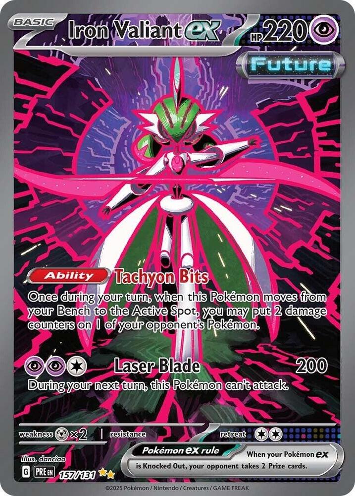 Iron Valiant ex 157/131 Special Illustration Rare Prismatic Evolutions Pokémon card