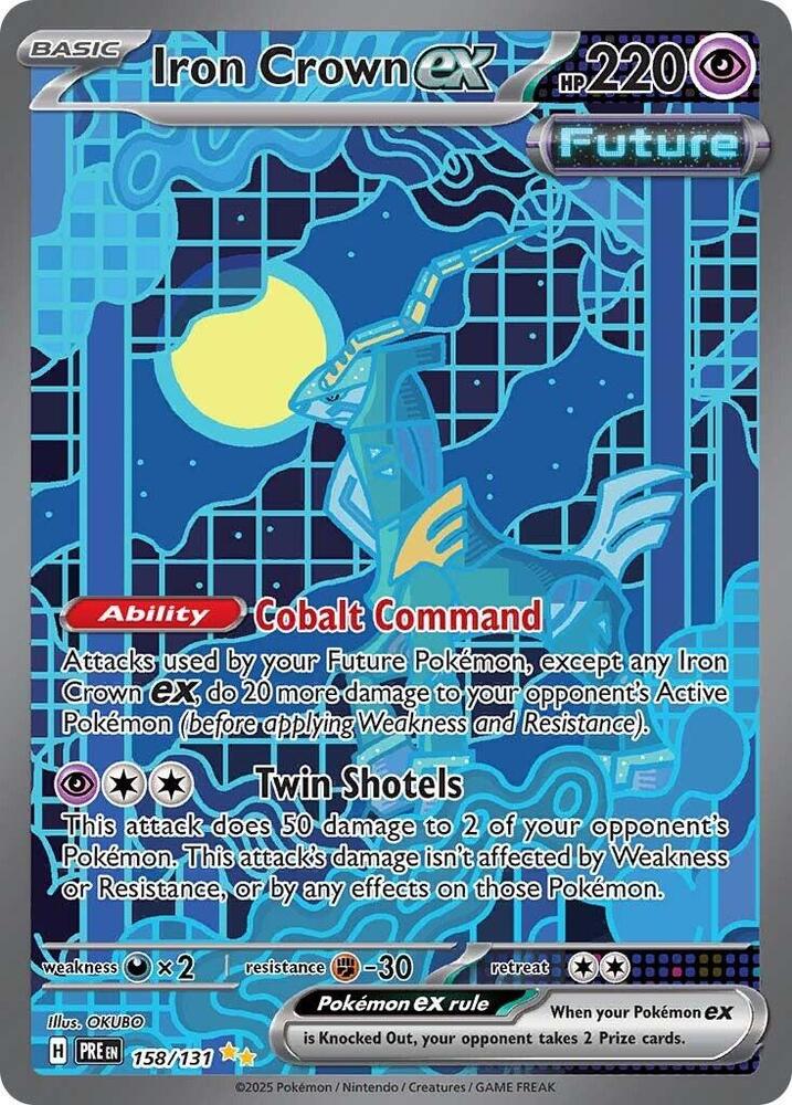 Iron Crown ex 158/131 Special Illustration Rare Prismatic Evolutions Pokémon card