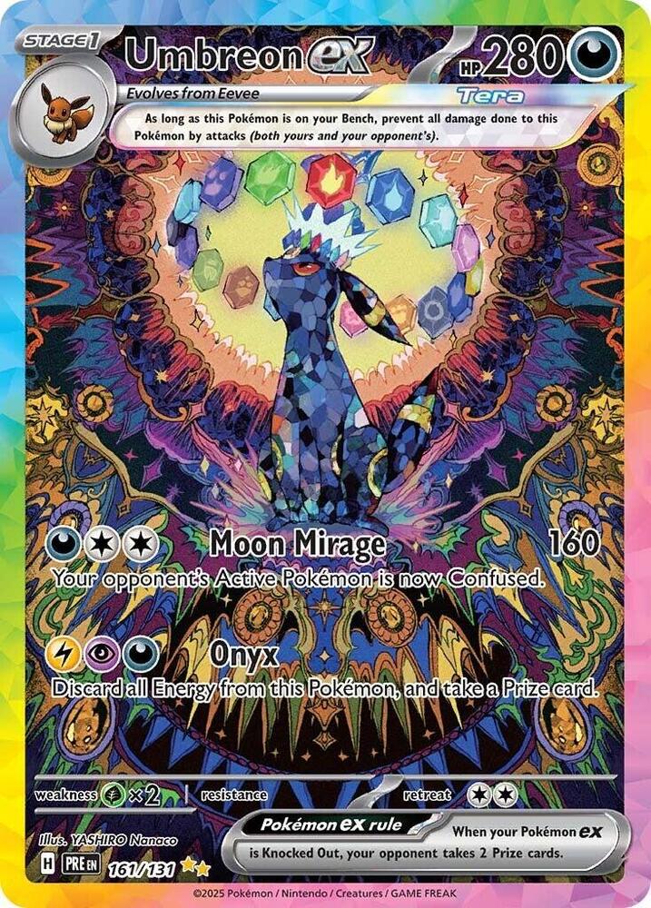 Umbreon ex - 161/131 161/131 Special Illustration Rare Prismatic Evolutions Pokémon card