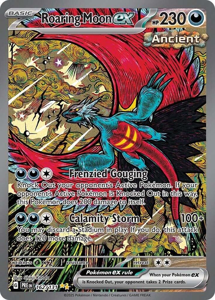 Roaring Moon ex 162/131 Special Illustration Rare Prismatic Evolutions Pokémon card