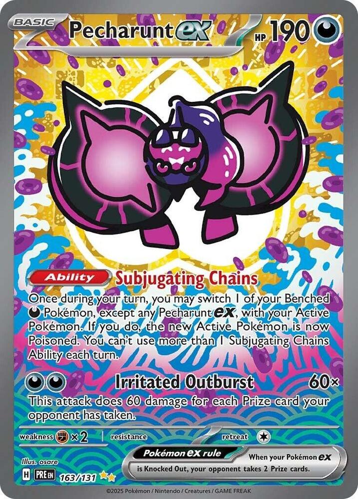 Pecharunt ex 163/131 Special Illustration Rare Prismatic Evolutions Pokémon card