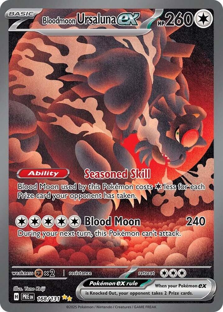 Bloodmoon Ursaluna ex 168/131 Special Illustration Rare Prismatic Evolutions Pokémon card