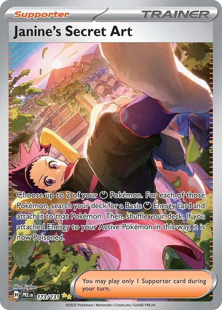 Janine's Secret Art - 173/131 173/131 Special Illustration Rare Prismatic Evolutions Pokémon card