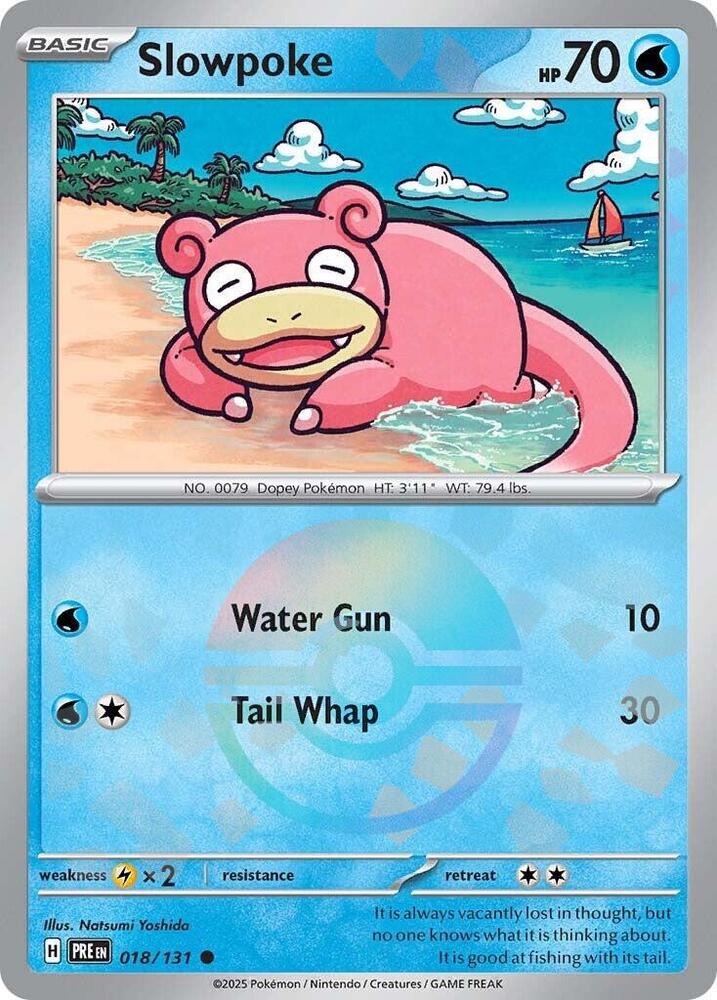 Slowpoke (Poke Ball Pattern) 018/131 Common Prismatic Evolutions Pokémon card