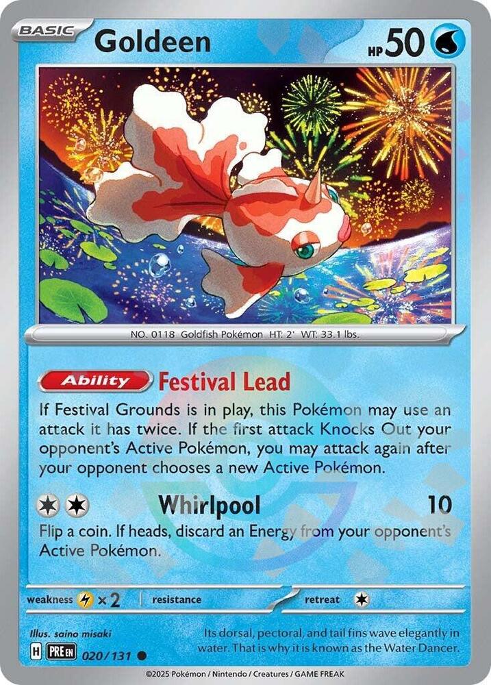Goldeen (Poke Ball Pattern) 020/131 Common Prismatic Evolutions Pokémon card