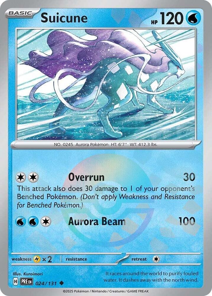Suicune (Poke Ball Pattern) 024/131 Uncommon Prismatic Evolutions Pokémon card