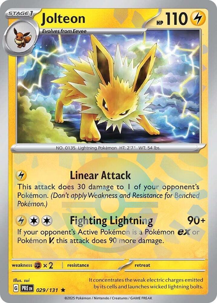 Jolteon (Poke Ball Pattern) 029/131 Rare Prismatic Evolutions Pokémon card