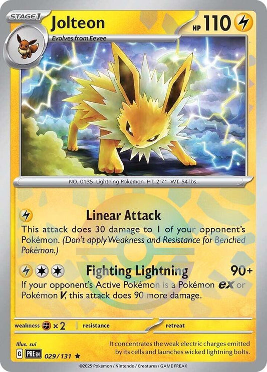 Jolteon (Poke Ball Pattern) 029/131 Rare Prismatic Evolutions Pokémon card