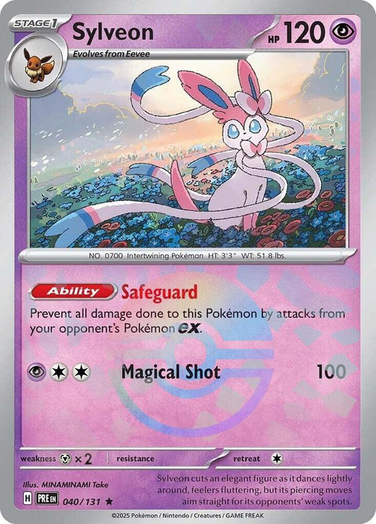 Sylveon (Poke Ball Pattern) 040/131 Rare Prismatic Evolutions Pokémon card