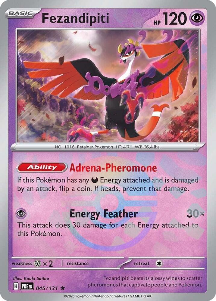 Fezandipiti (Poke Ball Pattern) 045/131 Rare Prismatic Evolutions Pokémon card