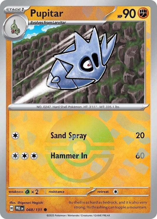 Pupitar (Poke Ball Pattern) - 048/131 Common SV: Prismatic Evolutions