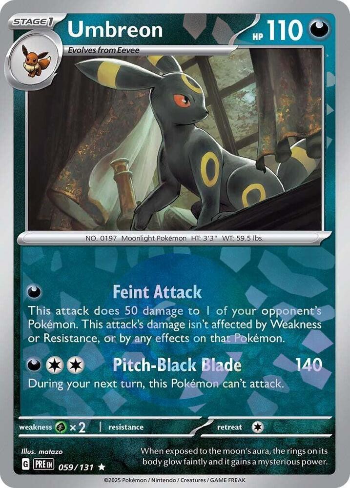 Umbreon (Poke Ball Pattern) 059/131 Rare Prismatic Evolutions Pokémon card