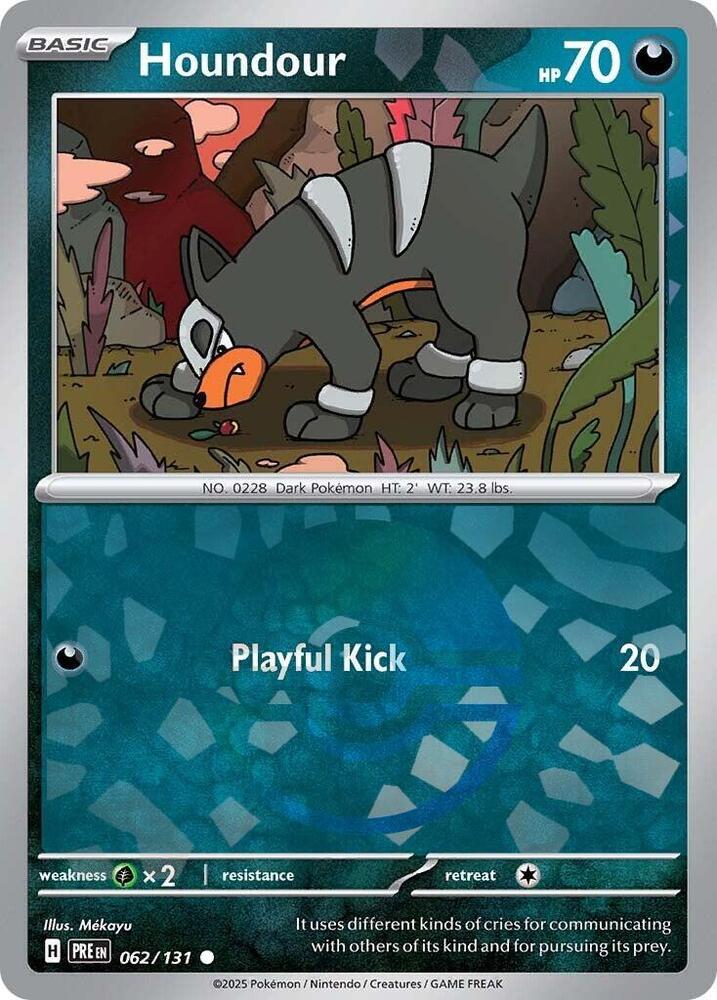 Houndour (Poke Ball Pattern) 062/131 Common Prismatic Evolutions Pokémon card