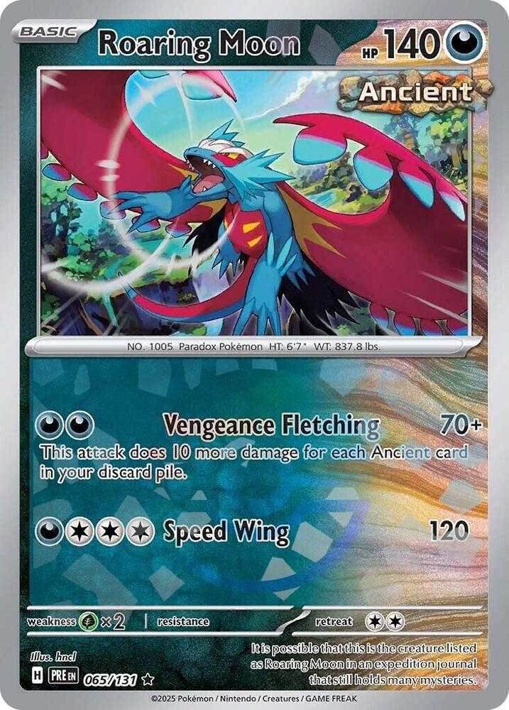 Roaring Moon (Poke Ball Pattern) 065/131 Rare Prismatic Evolutions Pokémon card