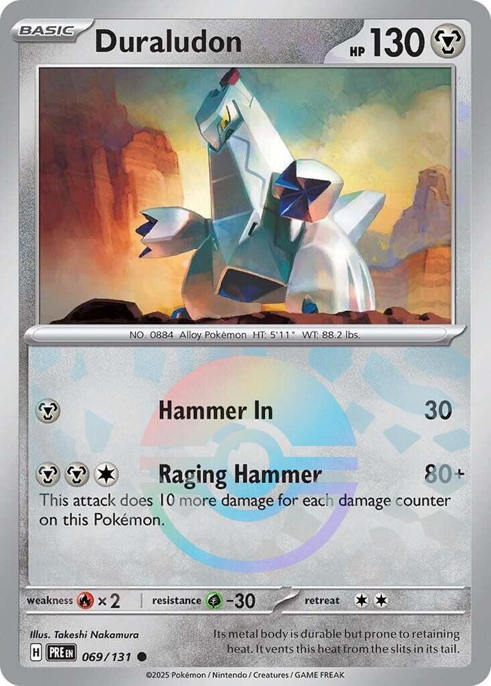 Duraludon (Poke Ball Pattern) 069/131 Common Prismatic Evolutions Pokémon card