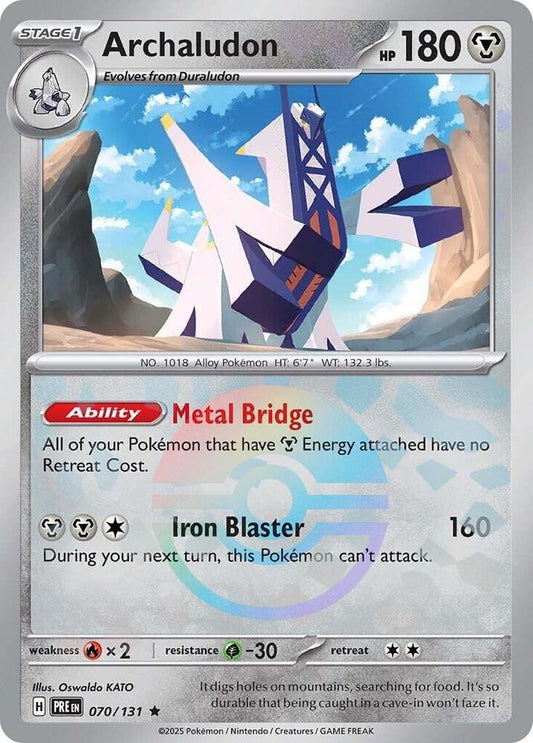 Archaludon (Poke Ball Pattern) 070/131 Rare Prismatic Evolutions Pokémon card