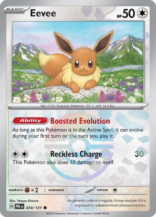 Eevee (Poke Ball Pattern) 074/131 Common Prismatic Evolutions Pokémon card
