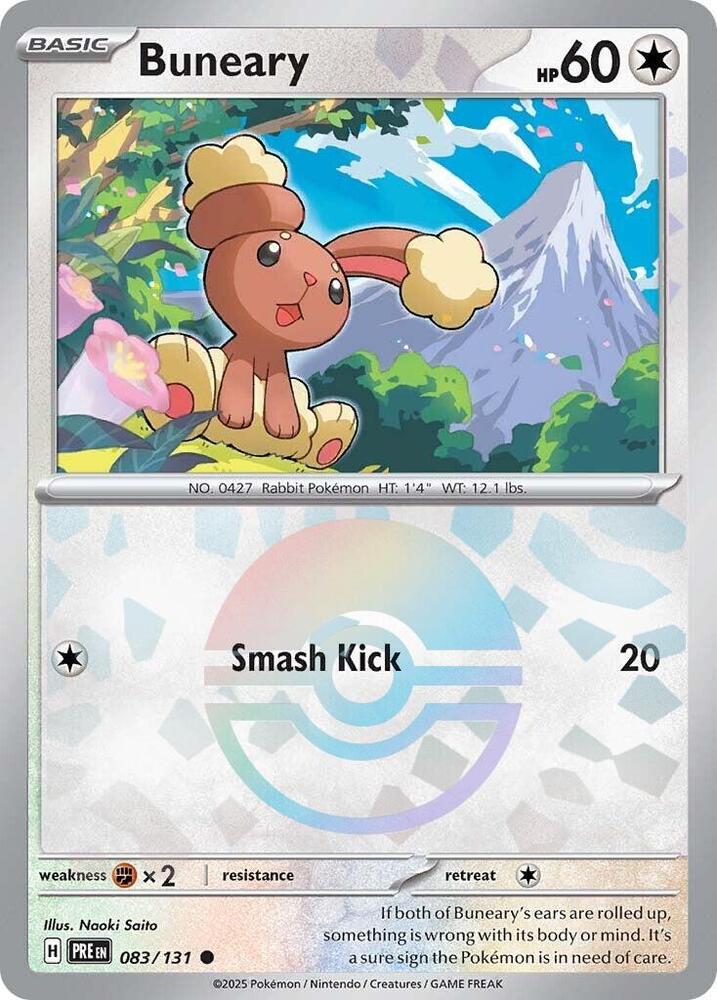 Buneary (Poke Ball Pattern) 083/131 Common Prismatic Evolutions Pokémon card