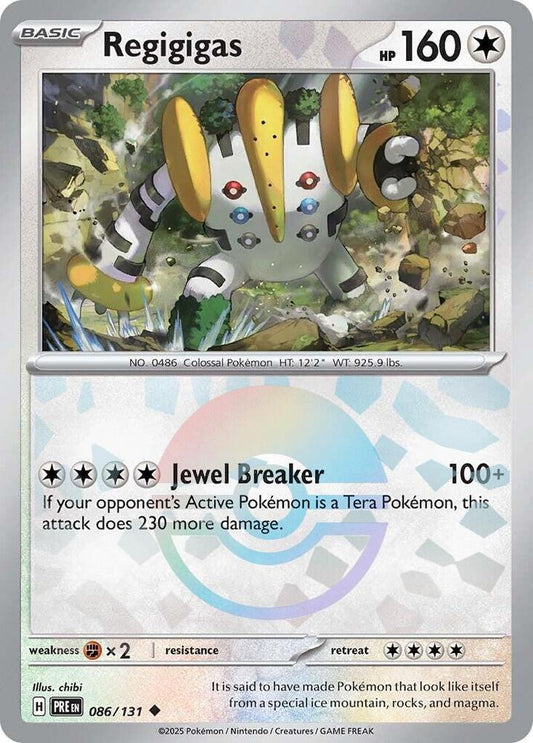 Regigigas (Poke Ball Pattern) 086/131 Uncommon Prismatic Evolutions Pokémon card