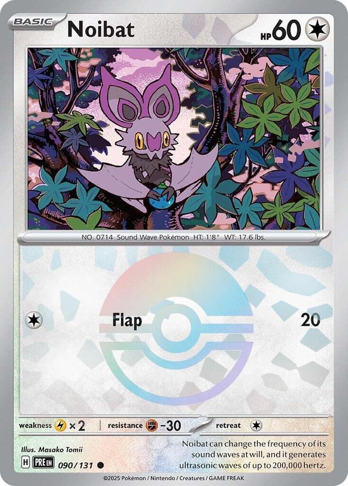 Noibat (Poke Ball Pattern) 090/131 Common Prismatic Evolutions Pokémon card