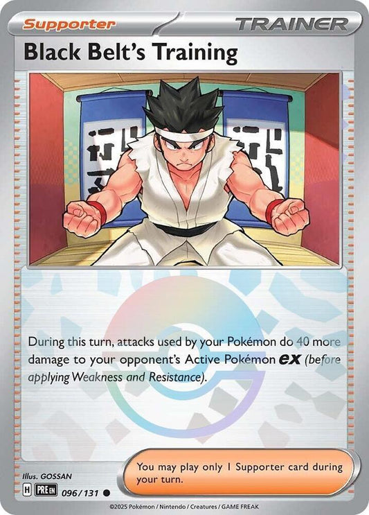 Black Belt's Training - 096/131 (Poke Ball Pattern) Common SV: Prismatic Evolutions