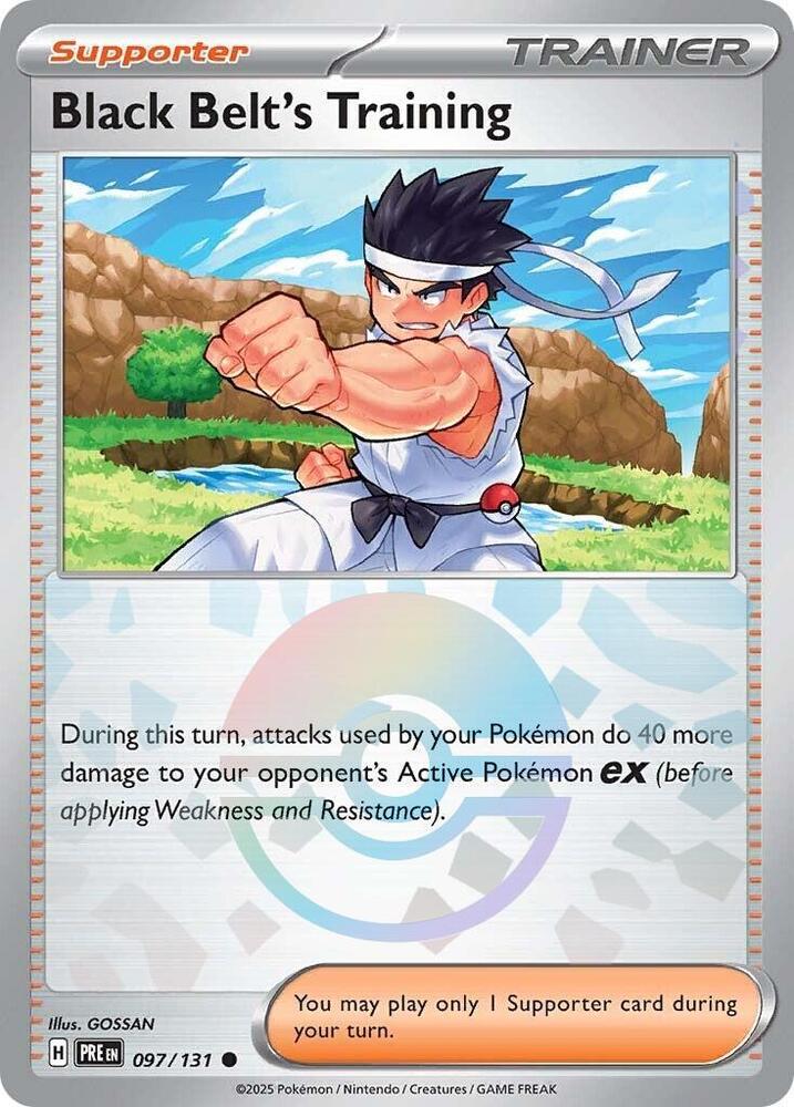 Black Belt's Training - 097/131 (Poke Ball Pattern) 097/131 Common Prismatic Evolutions Pokémon card