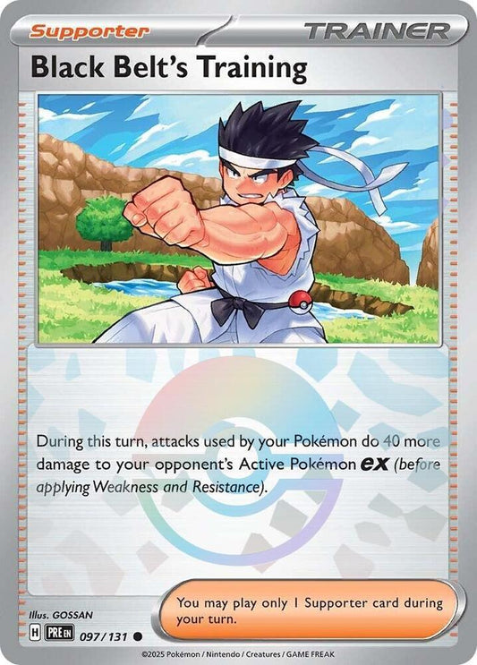 Black Belt's Training - 097/131 (Poke Ball Pattern) Common SV: Prismatic Evolutions